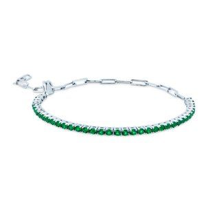 Ladies Bracelet Green Cubic Zirconia